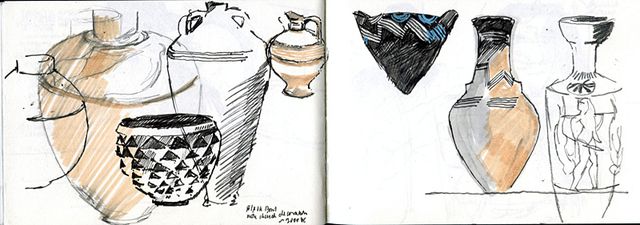 Ashmolean pot drawings