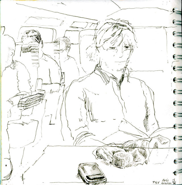Drawn on the TGV
