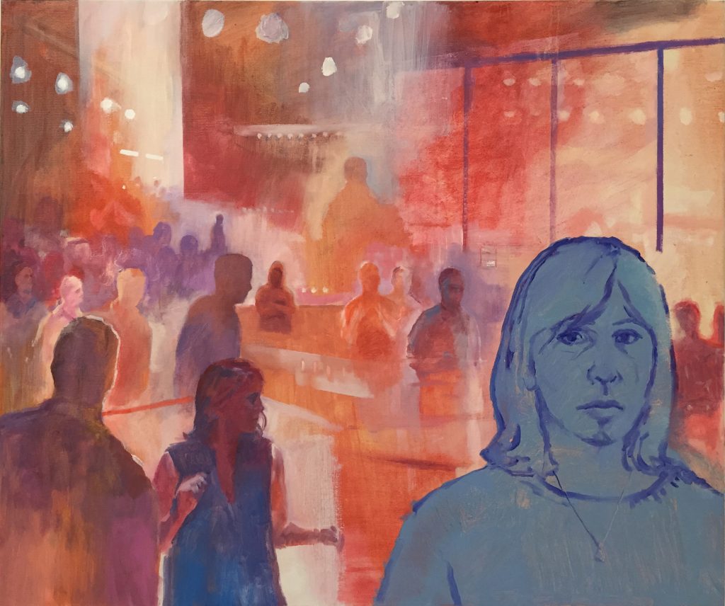 'Party Lights', painting - Oil on Canvas